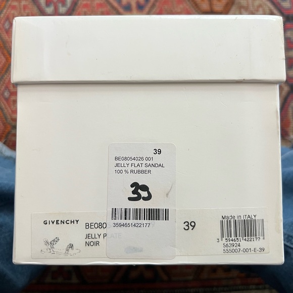 Givenchy Black Jelly Sandals Sz 9 - Picture 6 of 12